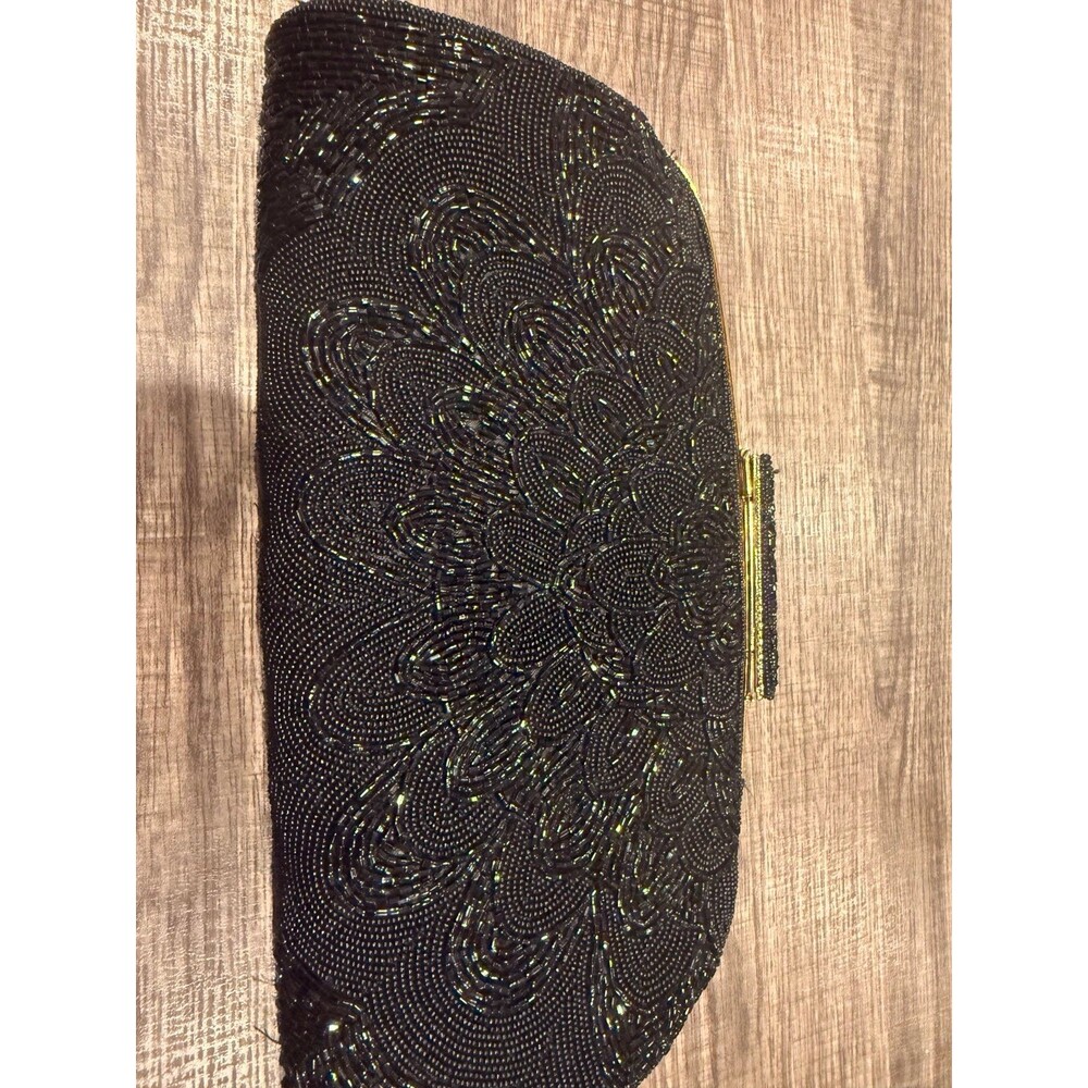 black beaded clutch